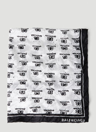 Balenciaga BB Icon Silk Scarf White bal0251024