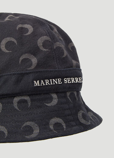 Marine Serre Moon Print Bucket Hat  Black mrs0346025