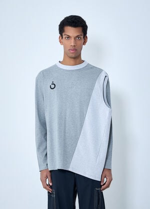NÒMARYTHM TEXTILE Asymmetrical Long Sleeve Top Grey nma0162002
