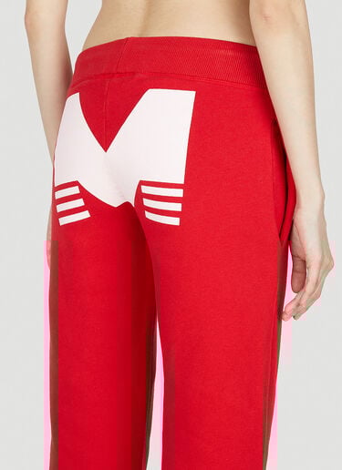 Mowalola Logo Print Track Pants Red mow0352006