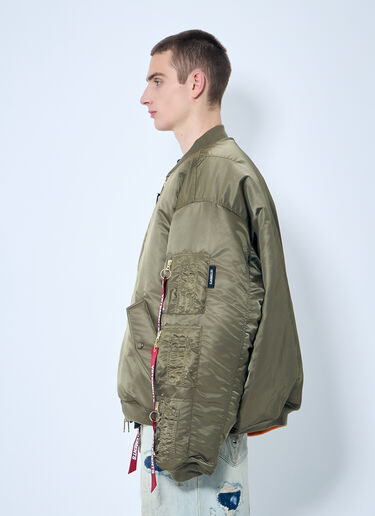 Vetements 양면 카고 봄버 재킷 그린 vet0160002
