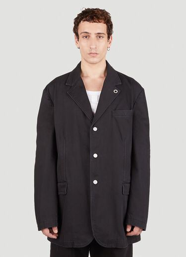 Raf Simons Easy Fit Denim Blazer Black raf0151012