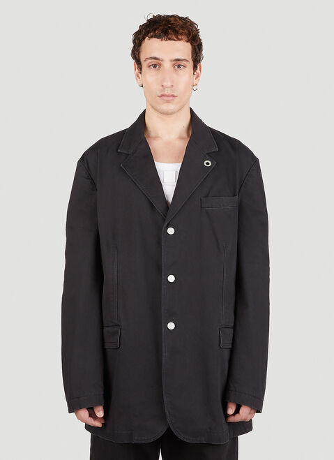 Raf Simons x Fred Perry イージーフィットデニムブレザー ホワイト rsf0152005