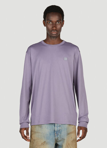 Acne Studios 方脸贴饰长袖 T 恤 紫色 acn0153068
