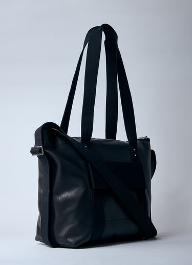 Rick Owens Leather Trolley Tote Bag Black ric0159060