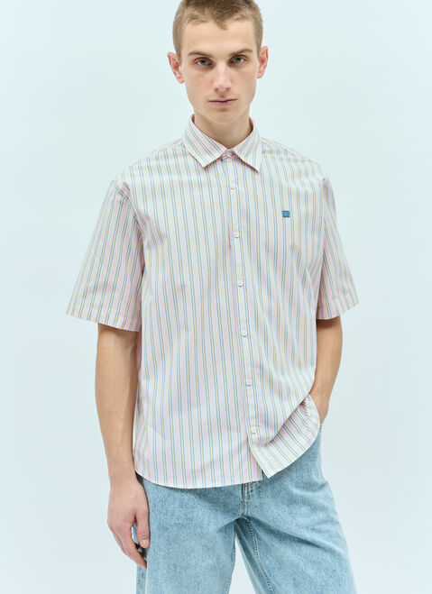 Vivienne Westwood Stripe Button-Up Shirt Blue vvw0155003