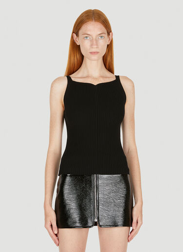 Courrèges Swallow Tank Top Black cou0249015