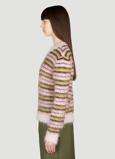 Marni Fuzzy Stripe Sweater Pink mni0253027