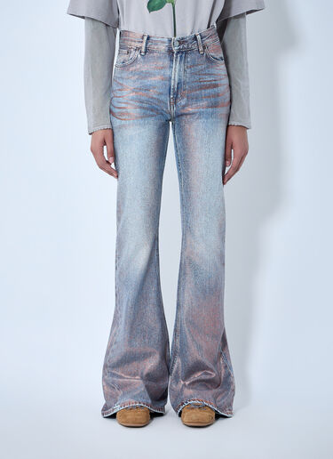 Acne Studios Fitted Glitter Jeans Blue acn0264019