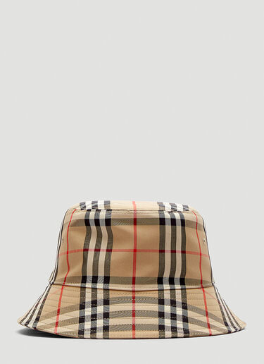 Burberry Classic Check Bucket Hat in Beige Black bur0336001