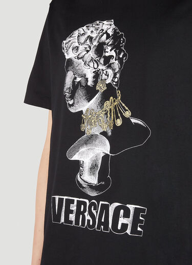 Versace 图案印花 T 恤 黑色 ver0151017