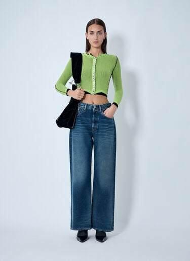 Fishnet Cardigan Chopova Lowena Fishnet Cardigan Yellow cho0262007