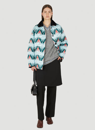 Graphic Print Quilted Jacket Meryll Rogge Graphic Print Quilted Jacket Blue rog0250002