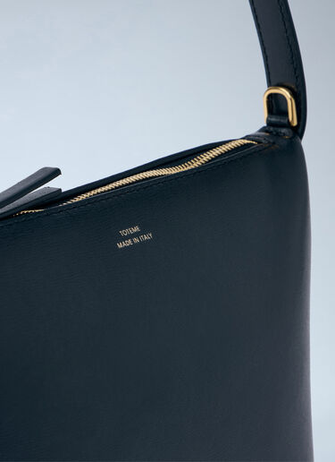 TOTEME Bevel Leather Wristlet Handbag Black tot0264039