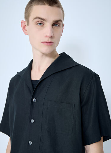 Dolce & Gabbana Linen Polo Shirt Black dol0160005