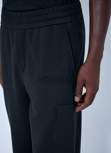 LN-CC® - Moncler: Elasticated Waistband Joggers - Black Moncler Elasticated Waistband Joggers Black mon0165032