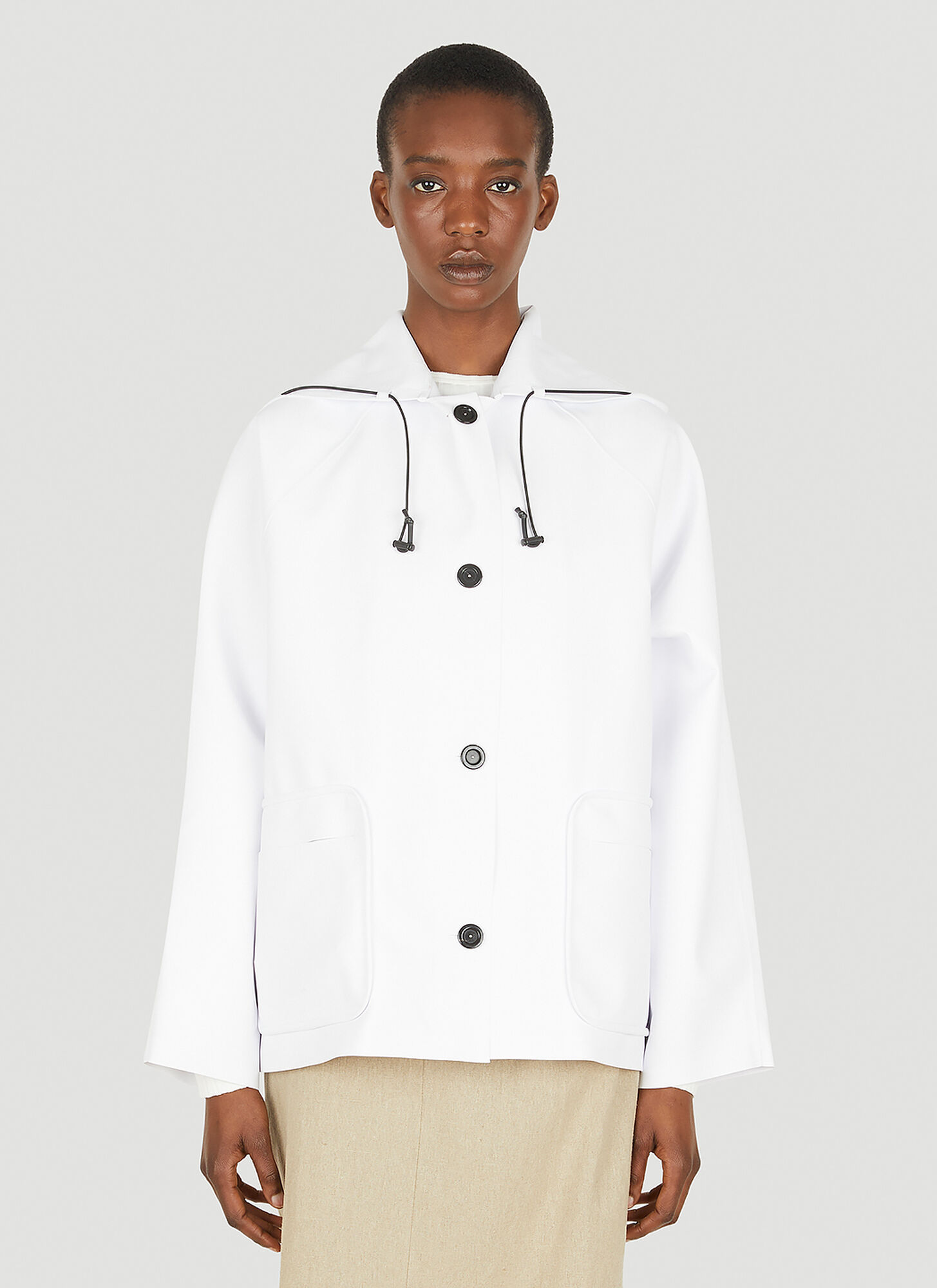 Kassl Editions Sailor Short Jacket In White