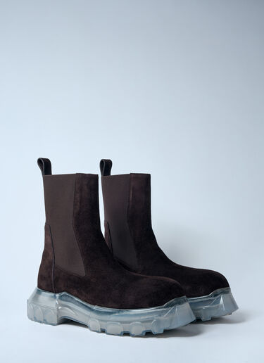 Rick Owens Suede Beatle Bozo Tractor Boots Brown ric0159037
