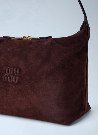 LN-CC® - Miu Miu: Spirit Suede Handbag - Brown Miu Miu Spirit Suede Handbag Brown miu0266054