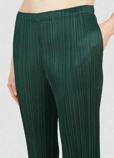 Cropped Pleated Pants Pleats Please Issey Miyake Cropped Pleated Pants Green plp0252003