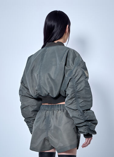 LN-CC® - Rick Owens: Micro Secchia Washed Bomber Jacket - Grey Rick Owens Micro Secchia Washed Bomber Jacket Grey ric0266003