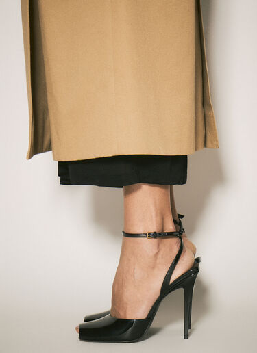 Saint Laurent La Scandale Patent Heels Black sla0258012
