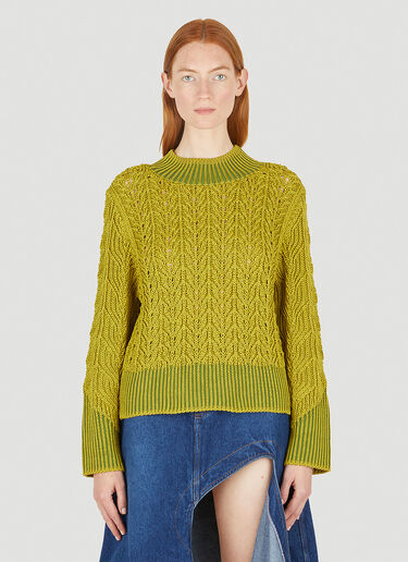 Paula Canovas del Vas Relaxed Knit Jumper Green pcd0248006