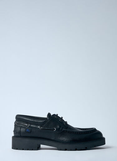 Burberry Leather Raft Boat Shoes Black bur0159019