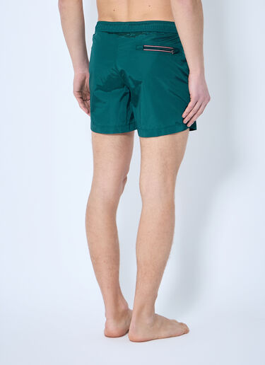 Moncler Logo Patch Swim Shorts Green mon0159043