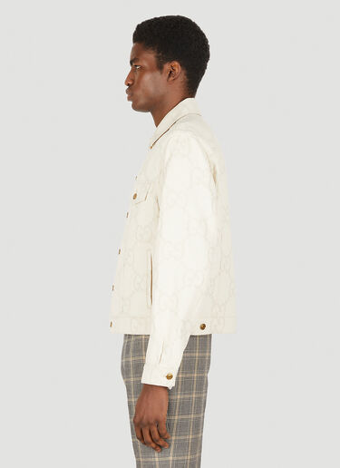 Gucci Maxi GG Denim Jacket Ivory guc0150034