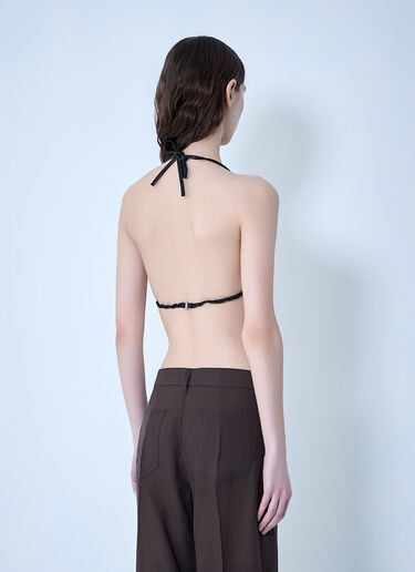 Leather Triangle Bikini Top Rick Owens Leather Triangle Bikini Top Black ric0263004