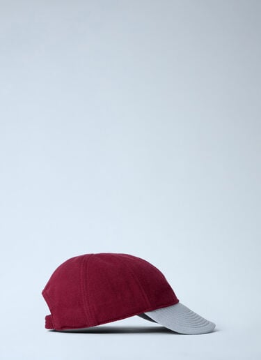 Miu Miu Logo Motif Baseball Cap Burgundy miu0164018