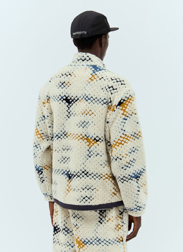 Printed Fleece Jacket Awake NY Printed Fleece Jacket Cream awk0156003