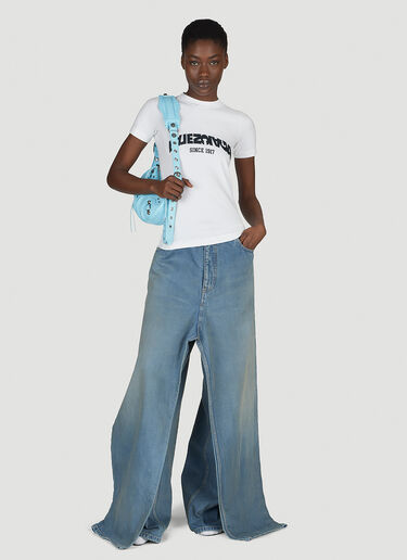 Balenciaga 修身徽标印花T恤 白 bal0254018