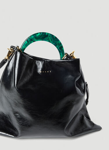 Marni Venice Medium Hobo Tote Bag Black mni0253060
