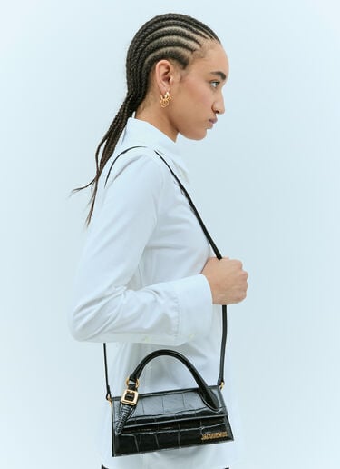 Jacquemus Le Chiquito Long Bouclé Handbag Black jac0256066