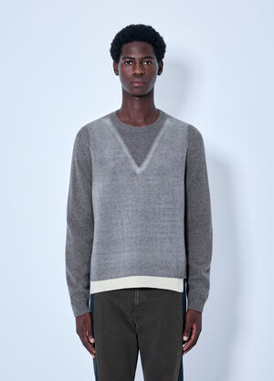 Maison Margiela Fused Knit Sweater Grey mla0166008