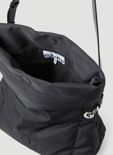 GANNI Pillow Small Flap Over Shoulder Bag Black gan0251068