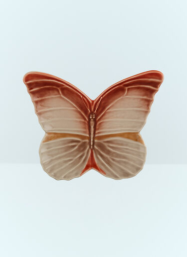 Bordallo Pinheiro Set Of Four Cloudy Butterflies Dessert Plates Brown wps0691265