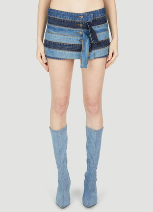 Guess USA Panelled Denim Mini Skirt Blue gue0252013