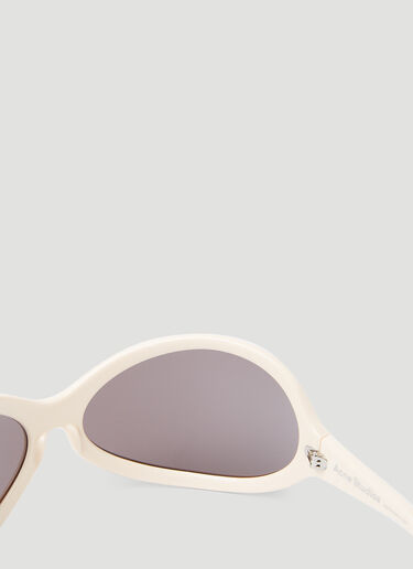 Acne Studios Oversized Oval Sunglasses White acn0254039