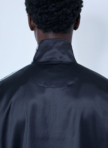 LN-CC® - Y-3: Satin Gradient 3 Stripes Track Jacket - Black Y-3 Satin Gradient 3 Stripes Track Jacket Black yyy0365009