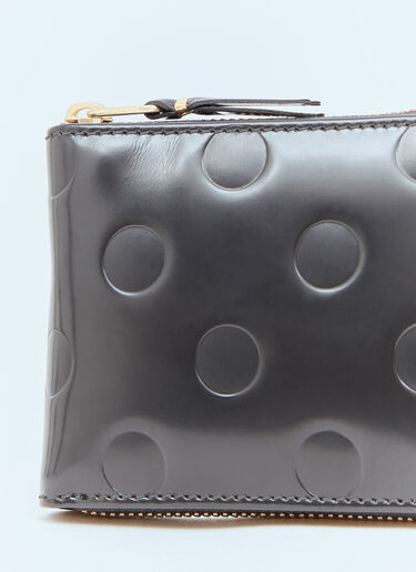 Comme des Garçons Wallet 양각 도트 가죽 지갑 블랙 cdw0357001