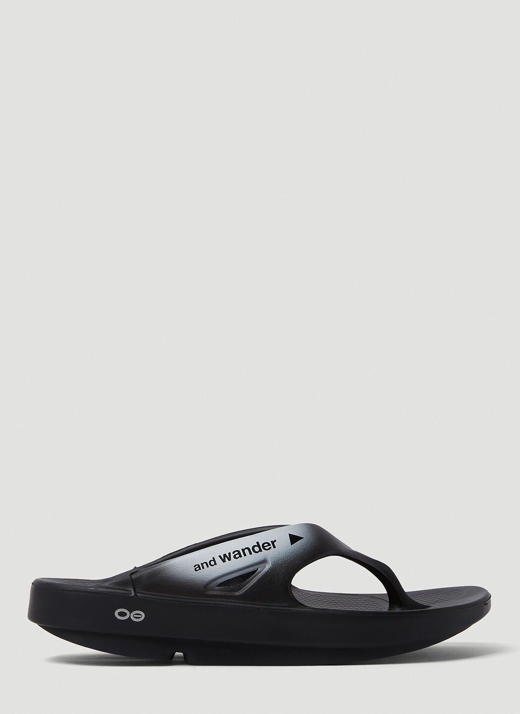And Wander x OOFOS Original Recovery Flip Flops in Black LN CC