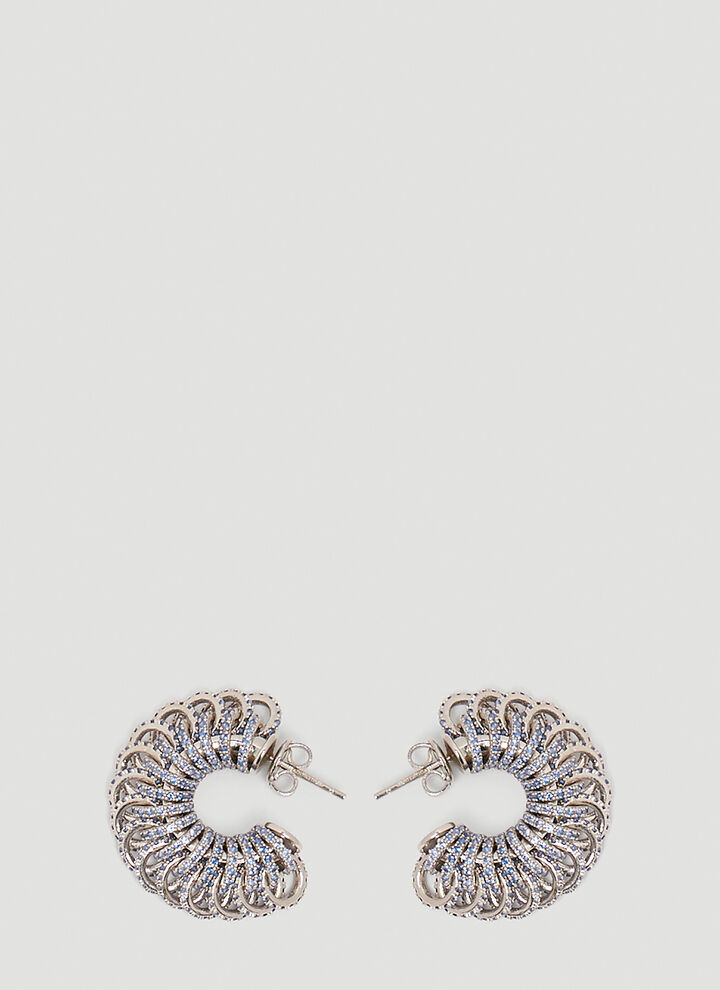 ln-cc.com | Embellished Multi Helix Earrings in Blue