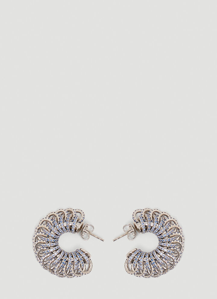 ln-cc.com | Embellished Multi Helix Earrings in Blue