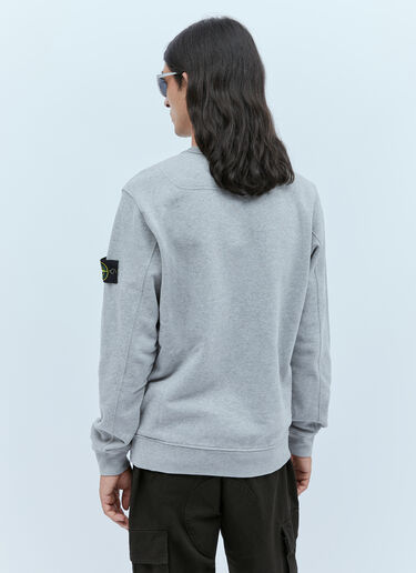 Compass Patch Sweatshirt Stone Island Compass Patch Sweatshirt Grey sto0154053