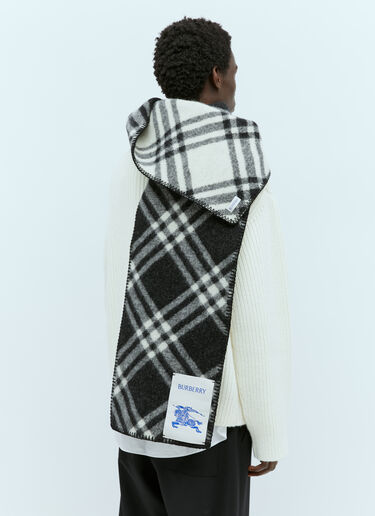 Burberry Check Wool Scarf Black bur0155004
