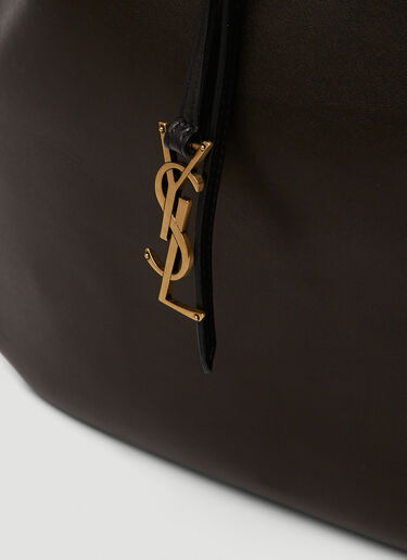 Saint Laurent Flat Hobo Shoulder Bag Black sla0248069