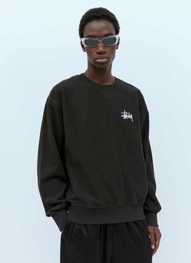 Stüssy Basic Logo Print Sweatshirt Black sts0152077